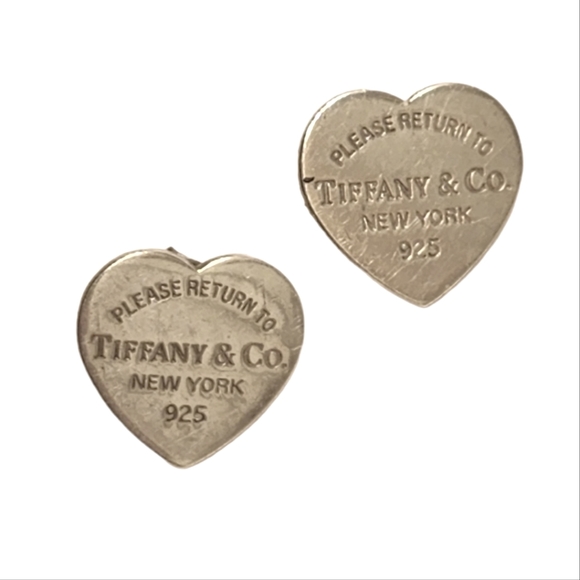 Tiffany & Co. Jewelry Tiffany Co Sterling Silver Heart Tag Stud